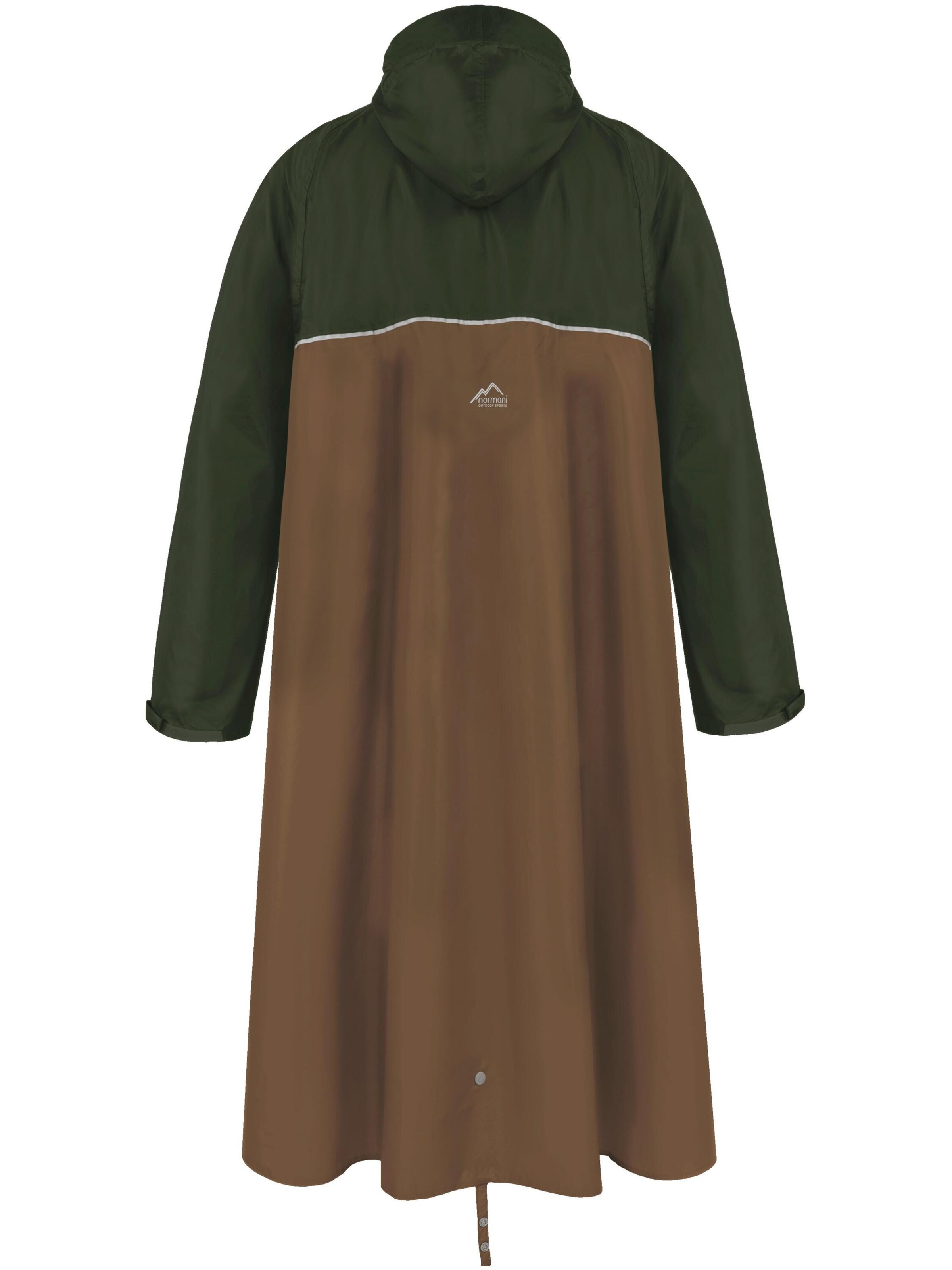 normani Regenponcho 'Quibdó' in Braun: Vorderseite