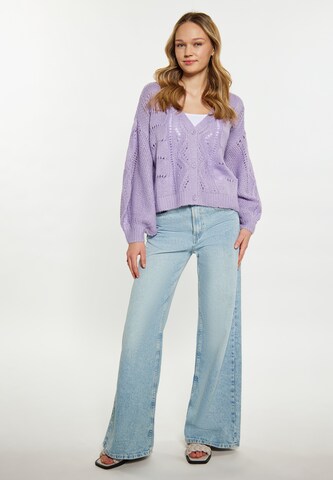 MYMO Knit Cardigan in Purple