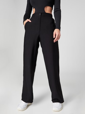 Wide leg Pantaloni 'Merle' de la millane pe negru: față