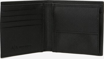 juoda ARMANI EXCHANGE Piniginė 'BIFOLD'