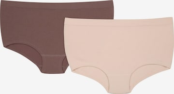 Henderson Panty 'Panties Bait im 2er Pack, hüftiger Sitz, gerippter Stoff' in Braun: Vorderseite
