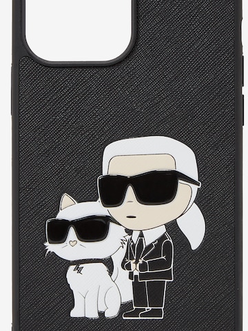 Karl Lagerfeld Pouzdro na smartphone 'Ikonik 2.0  iPhone 13 Pro Max' – černá