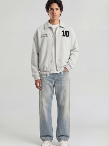 Mansour Fleece jas in Grijs: voorkant