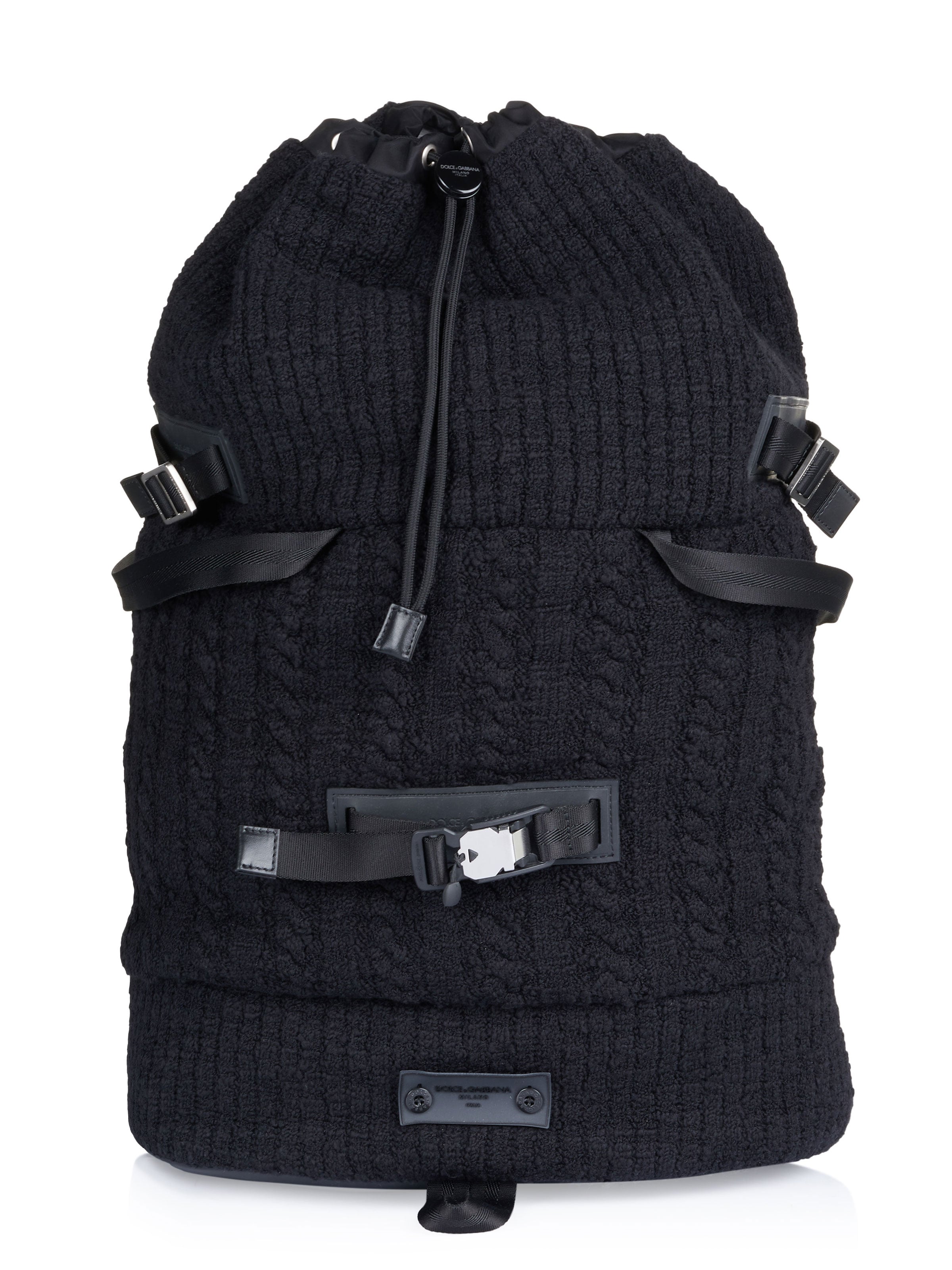DOLCE & GABBANA Backpack in Black: front