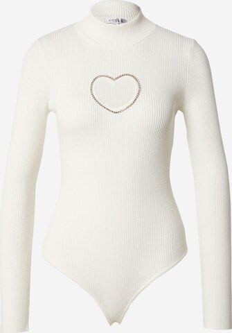 GUESS T-shirtbody 'MIA' i vit: framsida