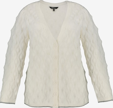 Ulla Popken Knit Cardigan in White: front