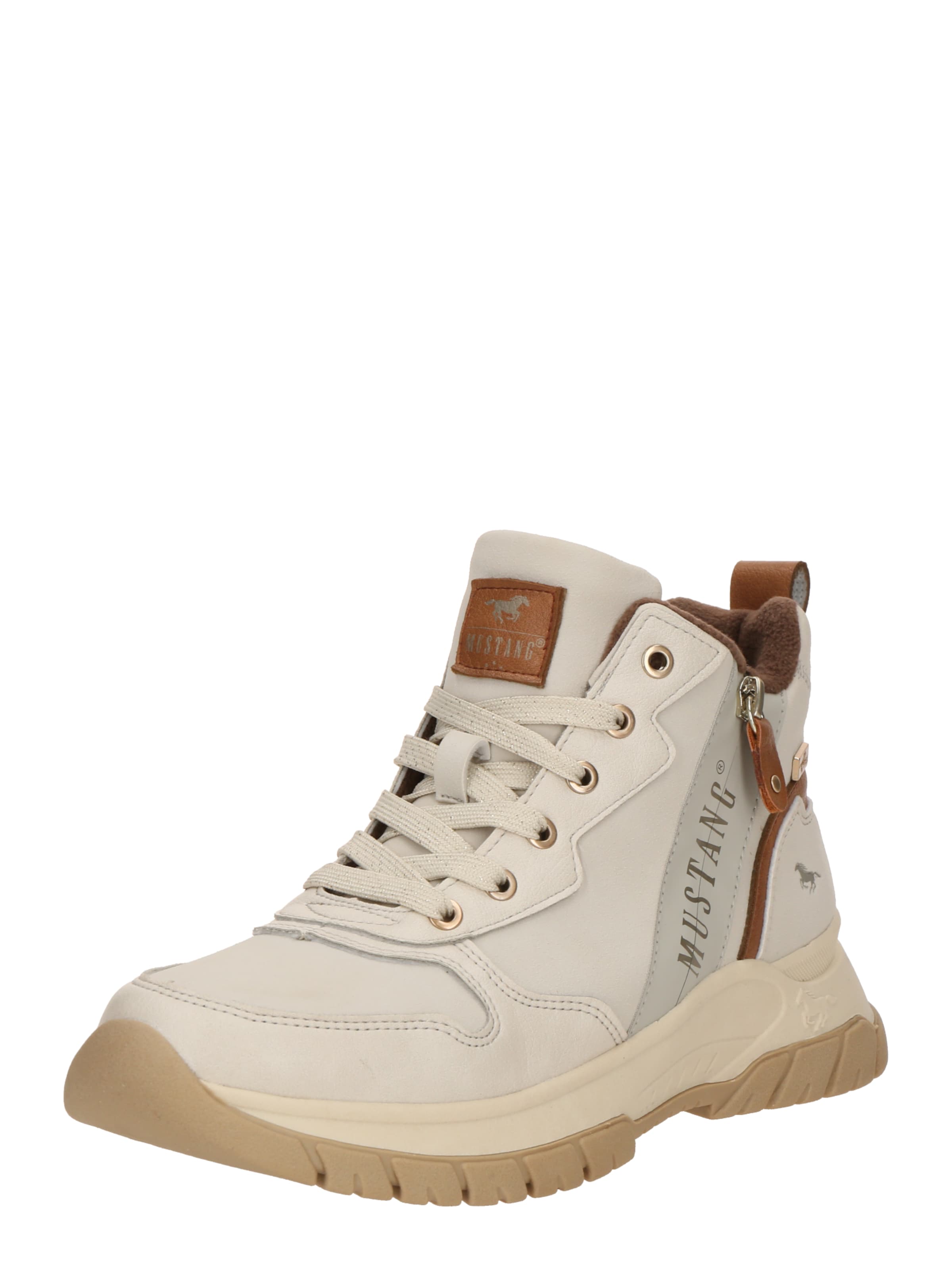 Sneaker înalt de la MUSTANG pe bej: față