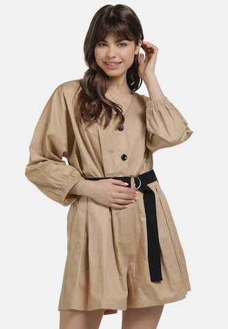 MYMO Jumpsuit in Beige: front