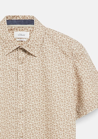 s.Oliver Regular Fit Hemd in Braun