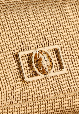 U.S. POLO ASSN. Clutch 'NEW CEREMONY' in Gold: front