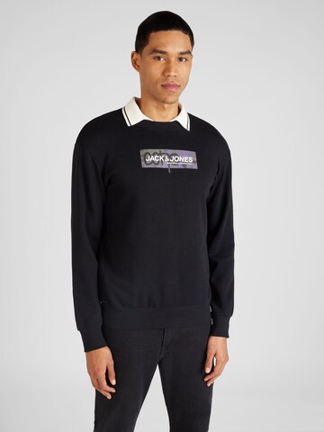 JACK & JONES Sweatshirt in Zwart: voorkant