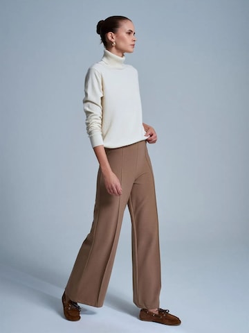 Wide leg Pantaloni di Dilvin in marrone