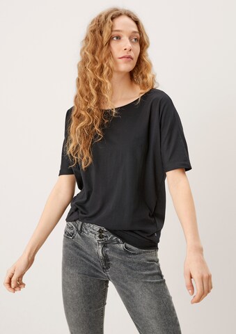 QS T-Shirt in Schwarz: Vorderseite