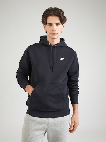 Nike Sportswear Sweatshirt 'CLUB' in Black: front