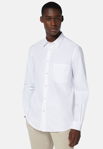 Regular fit Camicia di Boggi Milano in bianco: frontale