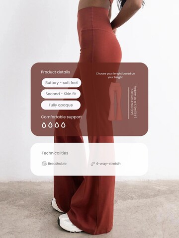 MyLibi Flared Leggings 'Leggings campana rojos – Flare Wine' i rød