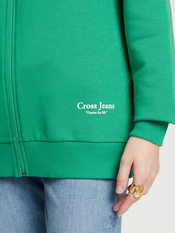 Cross Jeans Zip-Up Hoodie in Green