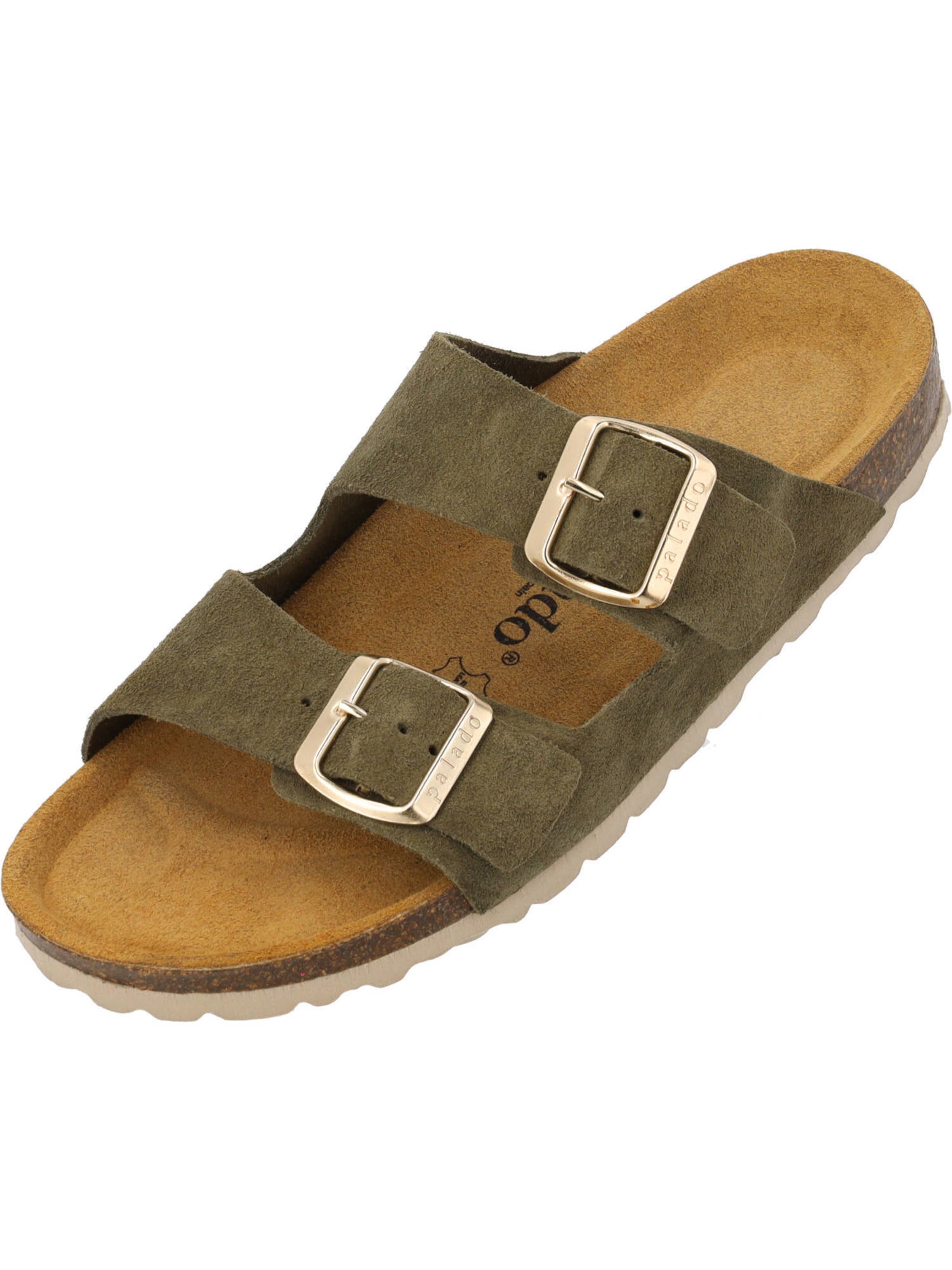 zaļš Palado Ādas čības 'Korfu': no priekšpuses