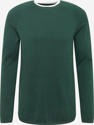 TOM TAILOR DENIM Sweater in Green: front