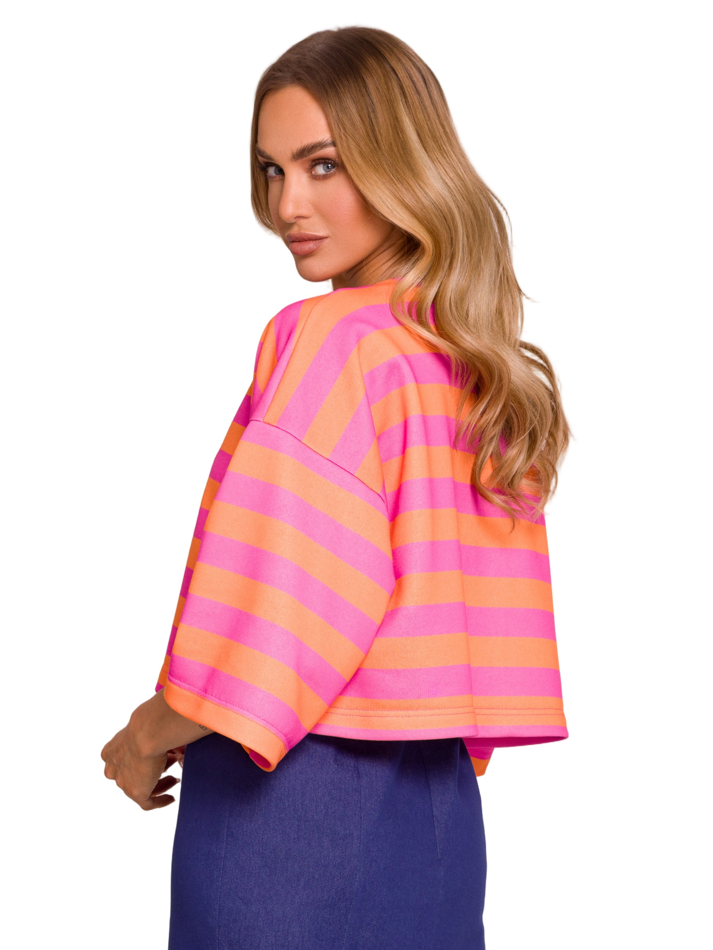 made of emotion Top 'Krótka bluza z nadrukiem' – pink