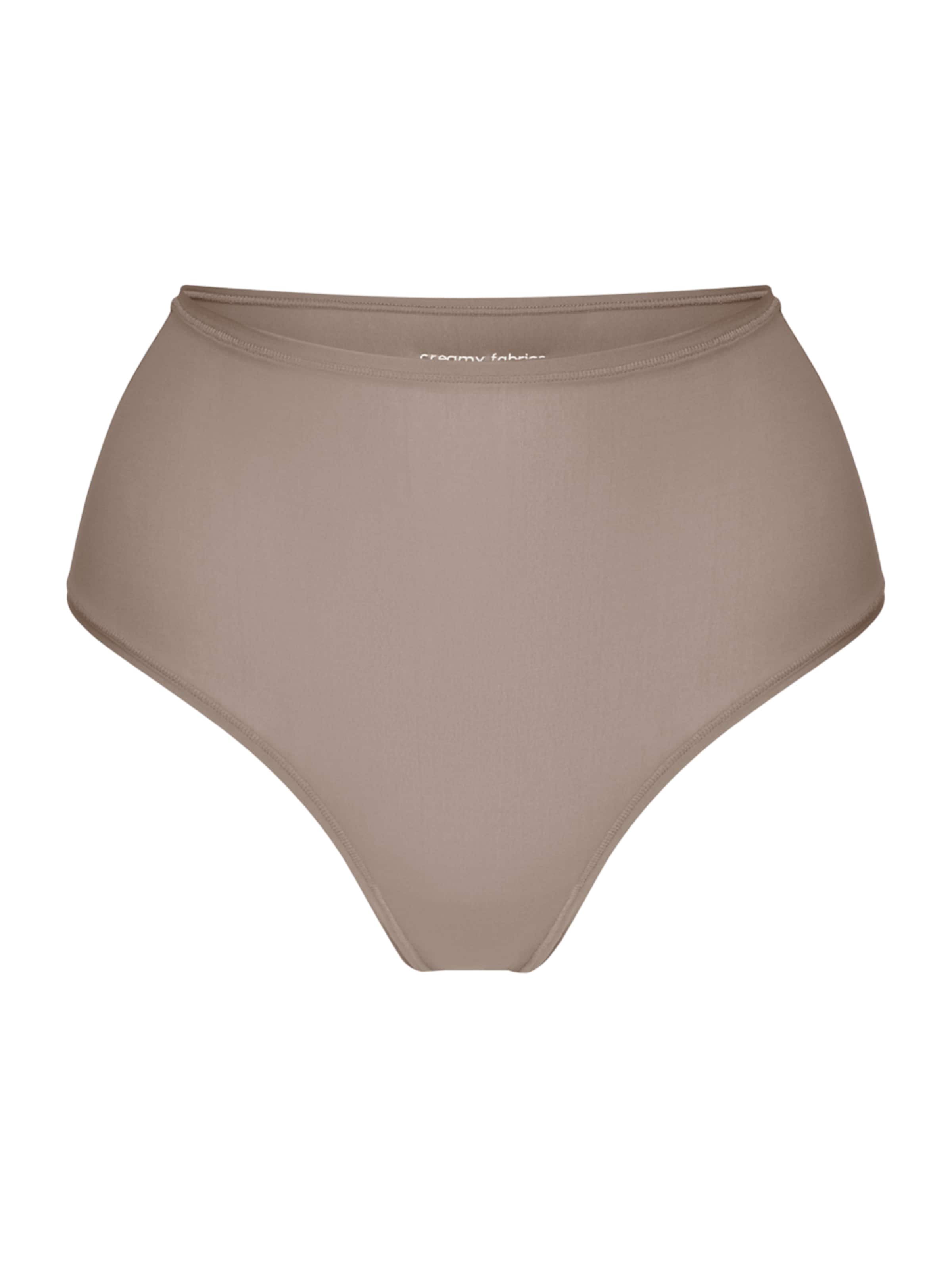 cfab (formerly creamy fabrics) Panty 'Hight-Waist Tanga' in Grey: front