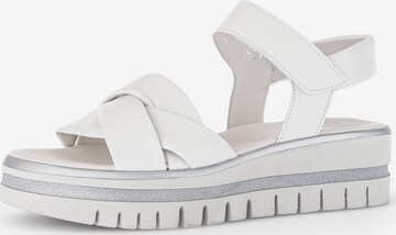 GABOR Strap Sandals in White: front