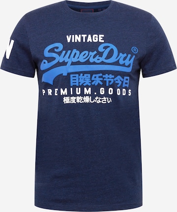 T-Shirt Superdry en bleu : devant