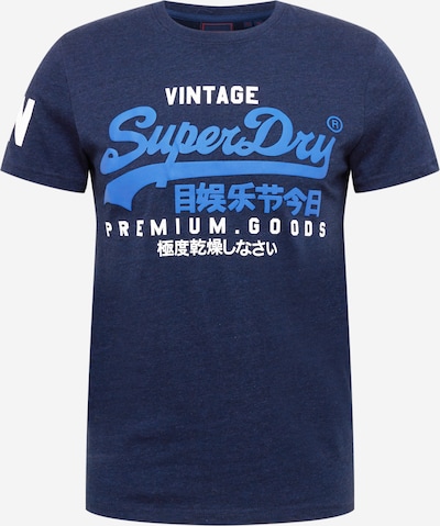 Superdry Shirt in de kleur Azuur / Donkerblauw / Wit, Productweergave