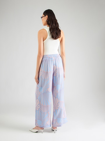 Sublevel - Pierna ancha Pantalón plisado en azul