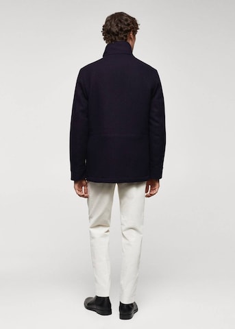 MANGO MAN Between-Seasons Coat 'Ray' in Blue