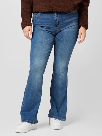 ONLY Carmakoma Flared Jeans 'Sally' in Blauw: voorkant