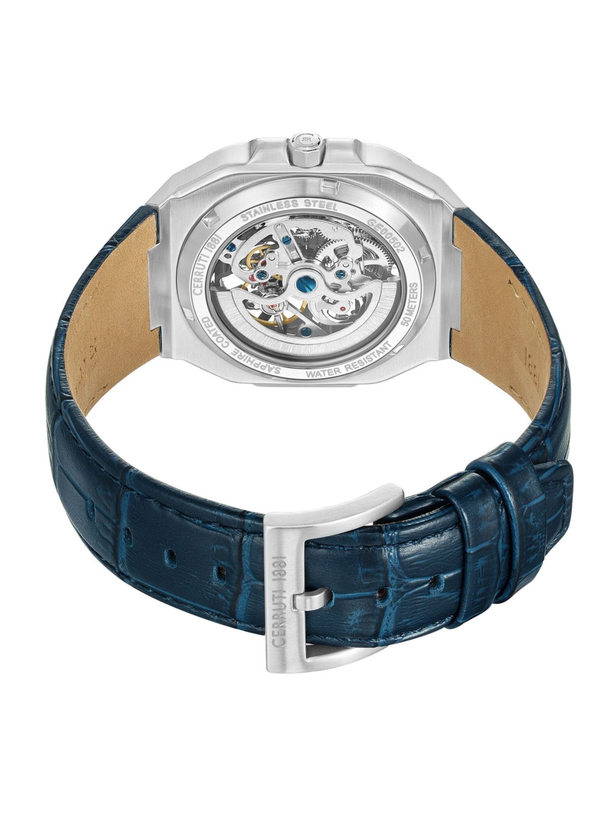 Montre à affichage analogique 'Leadri' CERRUTI 1881 en bleu
