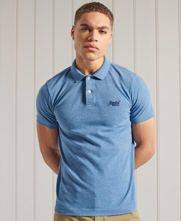 Superdry Tapered Shirt in Blauw: voorkant