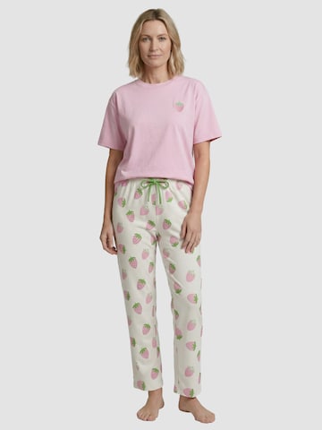 Rösch Pyjamabroek ' Erdbeer-Motiv ' in Roze