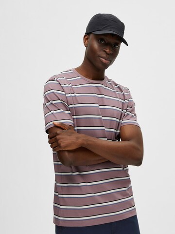 SELECTED HOMME T-Shirt 'Bertie' in Lila