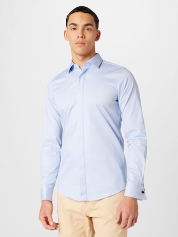 Slim fit Camicia business 'Pitu Uma' di JOOP! in blu: frontale