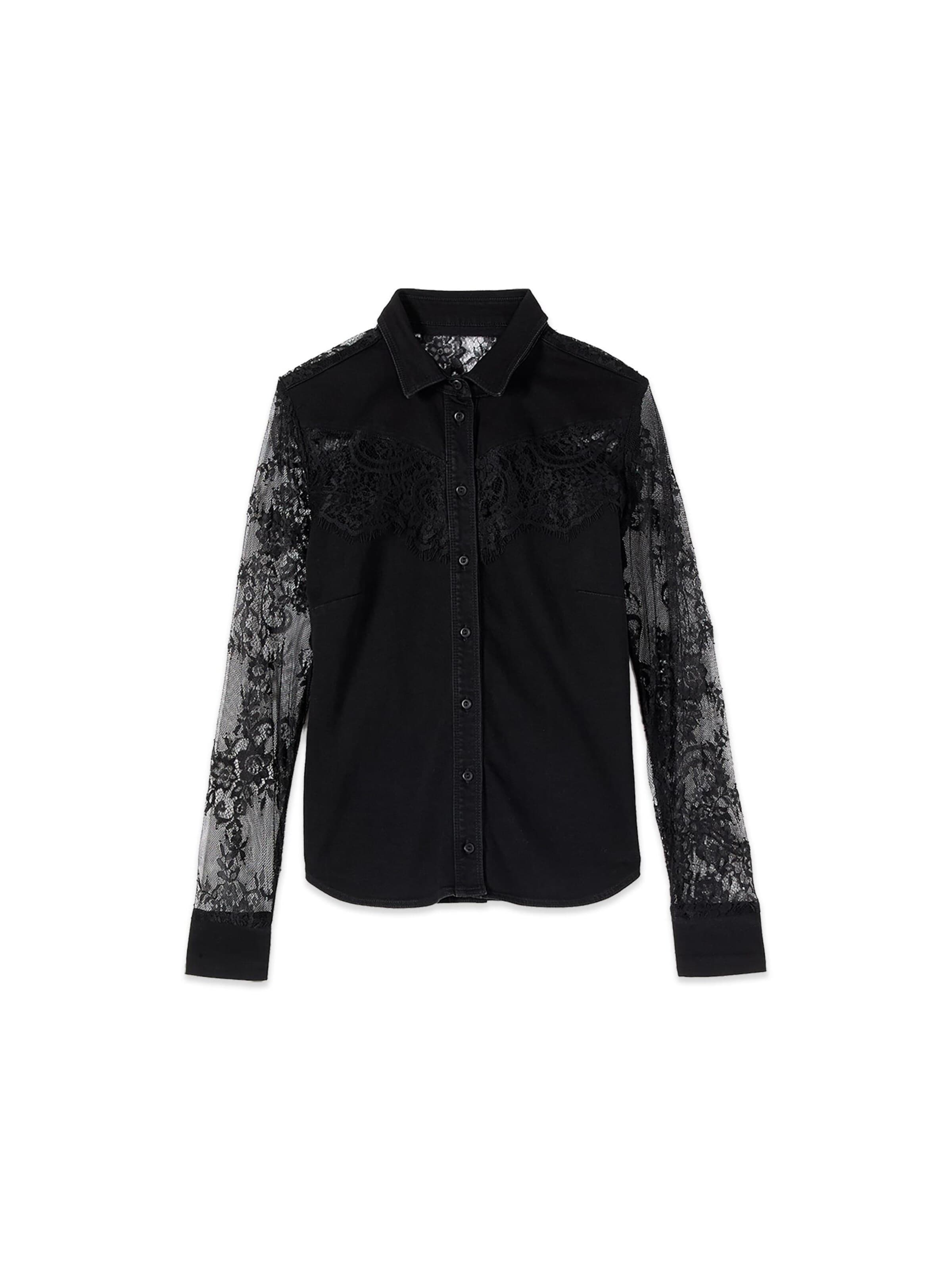 oltre - Blusa en negro: frente