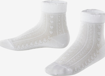 FALKE Socks 'Romantic Net' in White: front