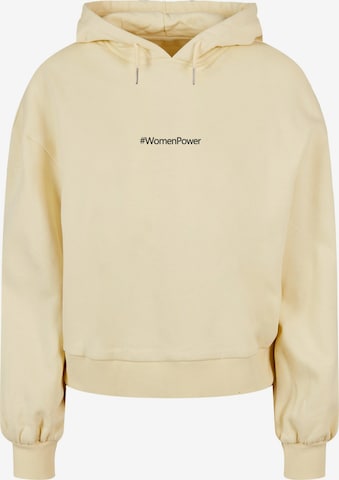 Merchcode Sweatshirt 'Ladies WD - Strong As A Woman' in Yellow: front
