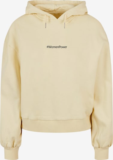 Merchcode Sweatshirt 'Ladies WD - Strong As A Woman' in gelb / schwarz, Produktansicht
