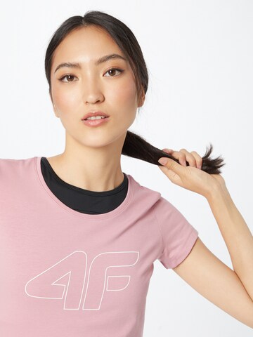 rožinė 4F Sportiniai marškinėliai