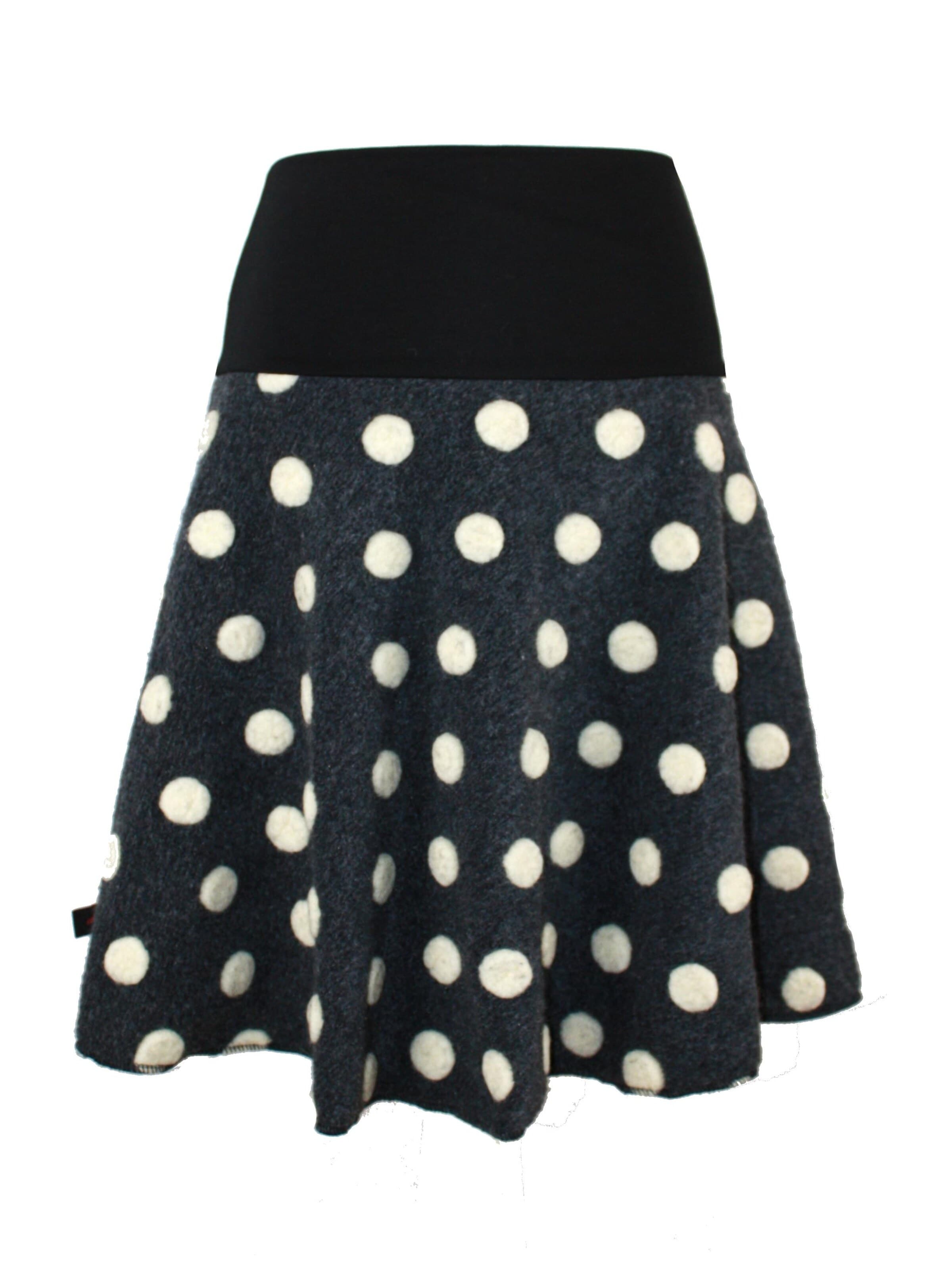 dunkle design Skirt 'A-Linie Wollwalk' in Grey: front