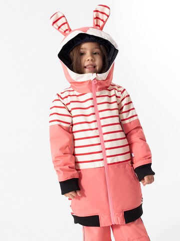 WeeDo Winter Jacket 'Bunnydo Hase' in Pink: front