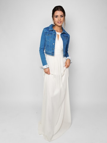 ANNIS WIESBADEN EST. 2021 Übergangsjacke 'Premium Jeansjacke, Brautjacke mit Spitze & Bestickung – Made in Europe – Regular & Plus Size'‌‌ in Blau