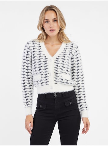 Orsay Knit Cardigan in White: front