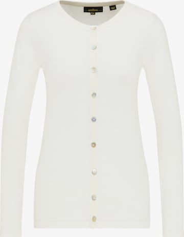 usha BLACK LABEL Knit Cardigan in White: front