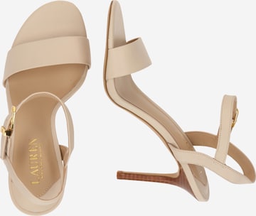 Lauren Ralph Lauren Sandalen met riem 'GWEN' in Beige