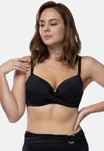 Dorina Σουτιέν για T-Shirt Τοπ μπικίνι 'AZORES' σε μαύρο: μπροστά