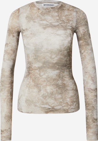 WEEKDAY Футболка 'Nico' в Бежевый: спереди