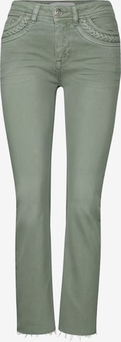 STREET ONE Flared Flared Leg Jeans in Grün: Vorderseite